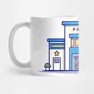 Police Office Cartoon Mug